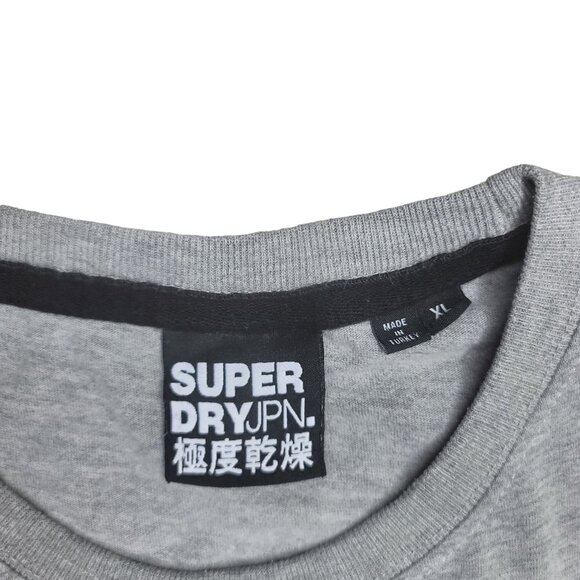 Superdry JPN. japan mens Grey Graphic logo T-Shirt size XL - Picture 3 of 4